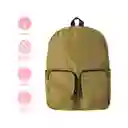 Maleta Con Doble Bolsa Frontal Verde Militar Miniso