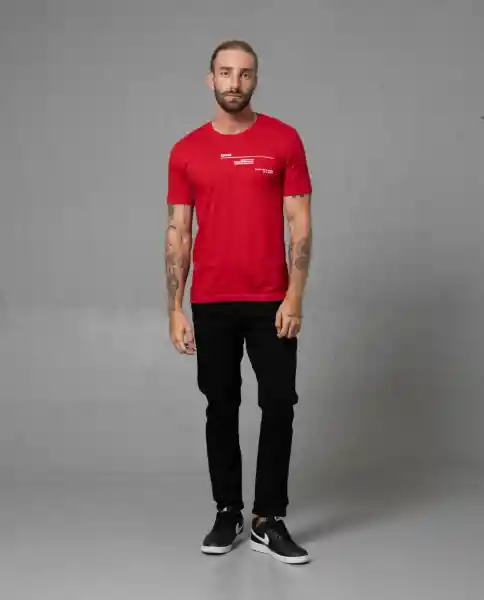 Camiseta Hombre Rojo L 102G107_ROJ191557 Rifle