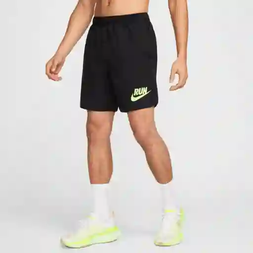 Nike Short Pantaloneta M Run Enrgy Chlngr 7Ul Hombre Negro T. XL