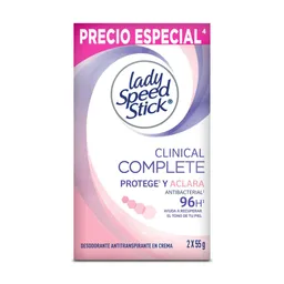 Desodorante Lady Speed Stick Clinical Complete en Crema (110 Gr)