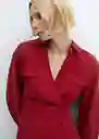 Vestido Maria Rojo Talla L Mujer Mango