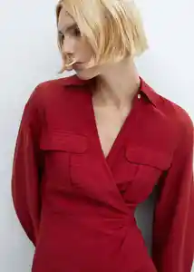 Vestido Maria Rojo Talla L Mujer Mango