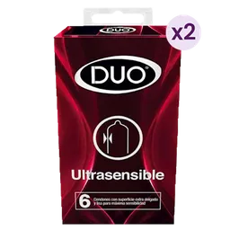 2 x Condones DUO Ultra Sensible x 6