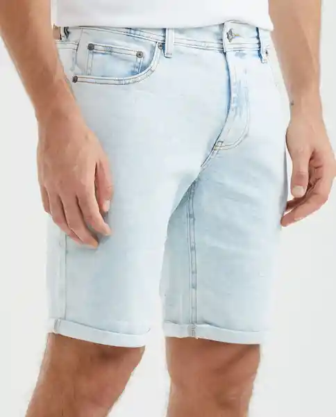 Bermuda Masculino Azul Cristalino Claro Talla 32 Chevignon