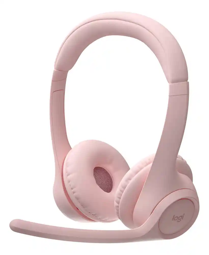 Diadema Bt Inalámbrica Logitech Zone 300 2 Micrófonos Rosado