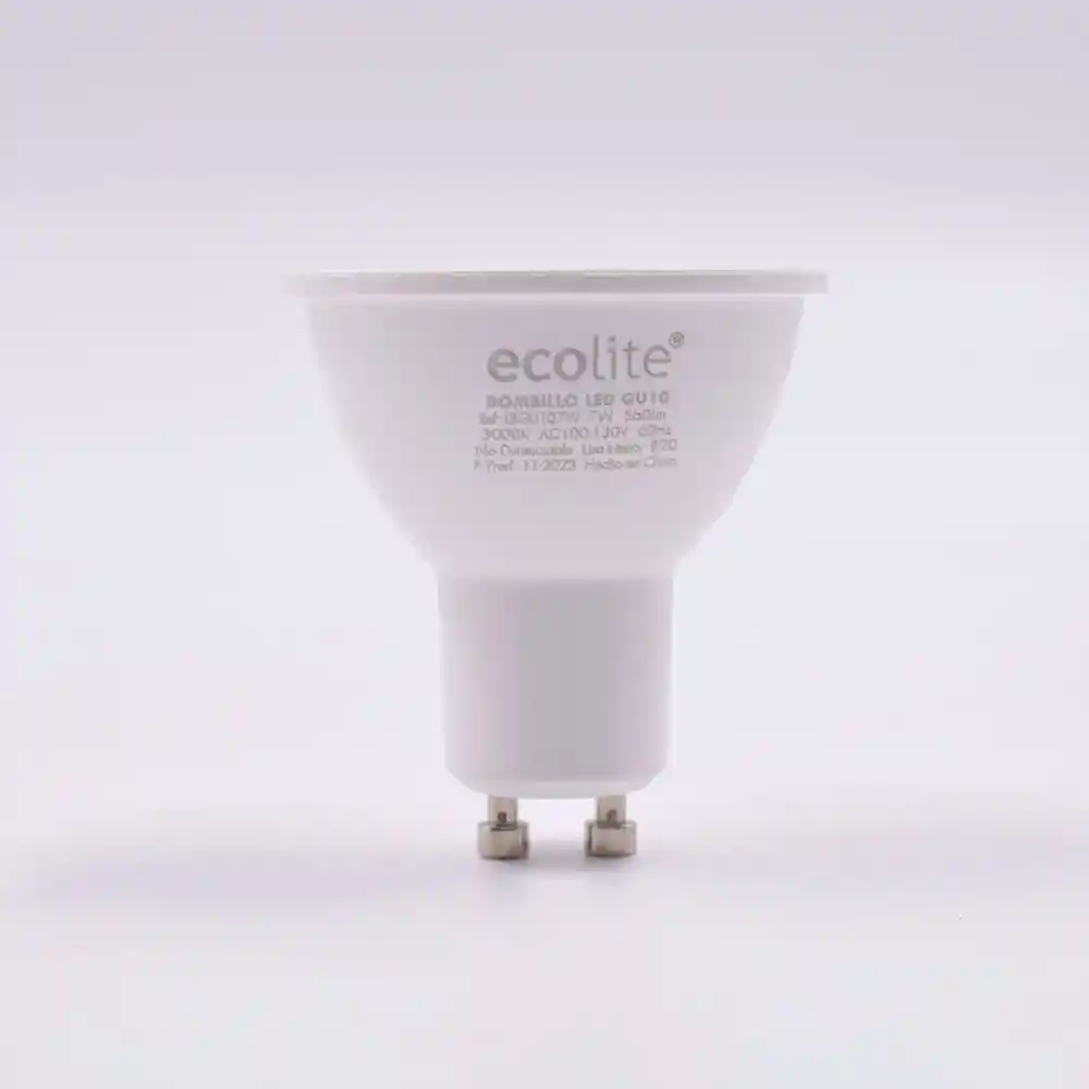 Bombillo Led 7w Cálido Base Gu10 Ecolite Lbgu107wc