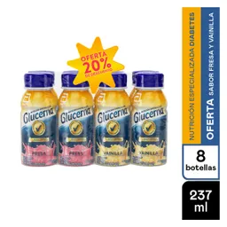 Glucerna Liquido Vainilla (6) + Glucerna Liquido Fresa (2) Oferta 20% Descuento