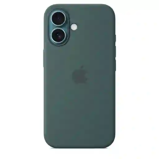 iPhone Case 16 Silicone With Magsafe Lake Green