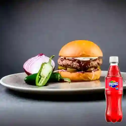 Combo Hamburguesa Delchiras + Premio 400 ml