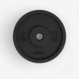 Disco De Hierro De 5kg Para Barras De 28mm Corength Negro
