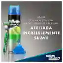 GILLETTE Mach3 Sensitive Gel de Afeitar para Piel Sensible de 400mL Protege y Cuida tu Piel al Afeitarte con Máquina de Afeitar para Hombre