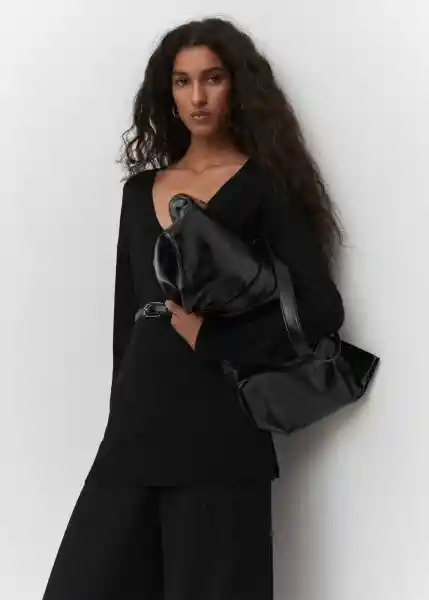 Jersey Lombia Negro Talla M Mujer Mango