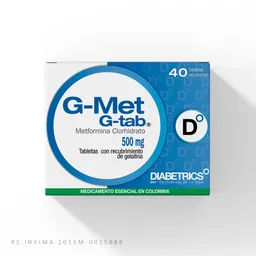 Procaps-G-Met G-Tabs Antidiabético (500 mg) Tabletas Recubiertas