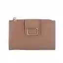 Cartera Para Mujer Mediana Con Hebilla Cuadrada Khaki Miniso