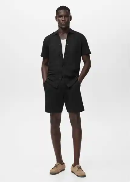 Short Armis Negro Talla XL Hombre Mango