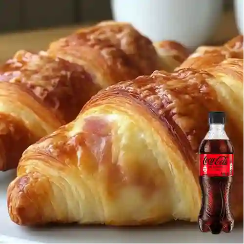 Combo Croissant de Jamon&Queso +Cocacola Zero 400ml