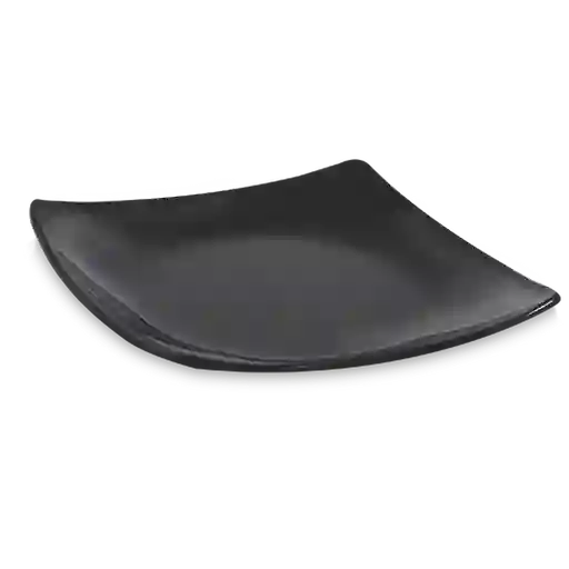 Aro Plato Melamina 100 Cuadrado Negro 25 cm