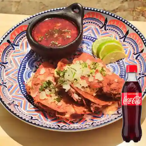 Combo Tacos de Birria +Cocacola Orig 400ml