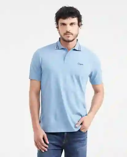 Camiseta Polo Neck Details Azul Provincial Medio L Chevignon