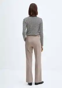 Pantalón Chloe Topo Talla 38 Mujer Mango