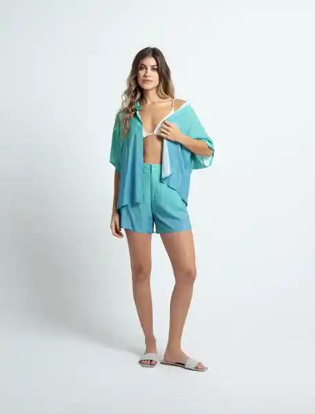 Short Nini Mujer Azul Chauen Oscuro Talla 8 452F370 Naf Naf