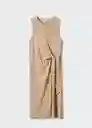 Vestido Fertina Camel Talla M Mujer Mango