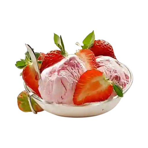 Fresas con Crema y Helado