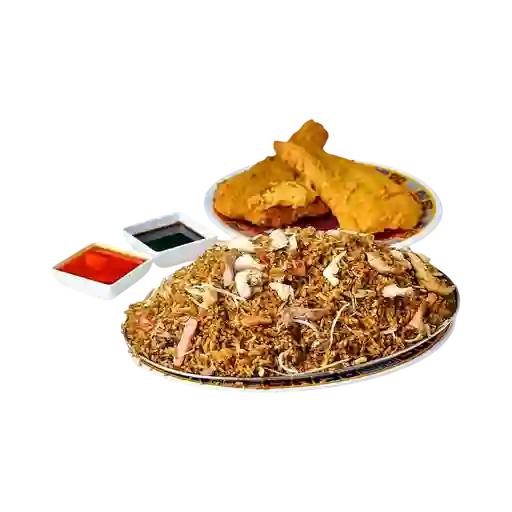 Arroz chino grande, 2 robalos