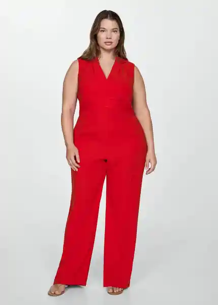 Enterizo Aty Rojo Talla 28 Mujer Mango