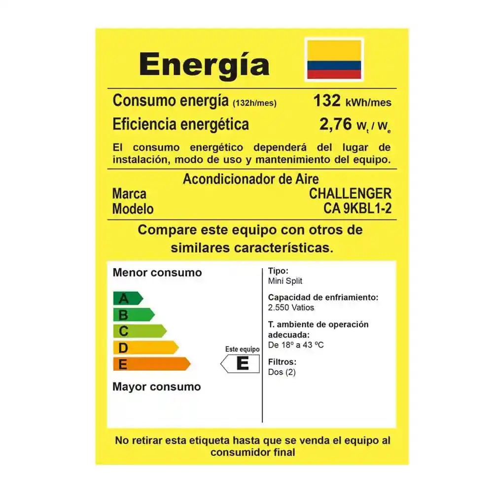 Aire Acondicionado On/off 9000 Btu/h 115v Ca 9kbl1-2 Blanco