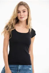 Camiseta Basica Gotera Color Negro Talla M Ragged