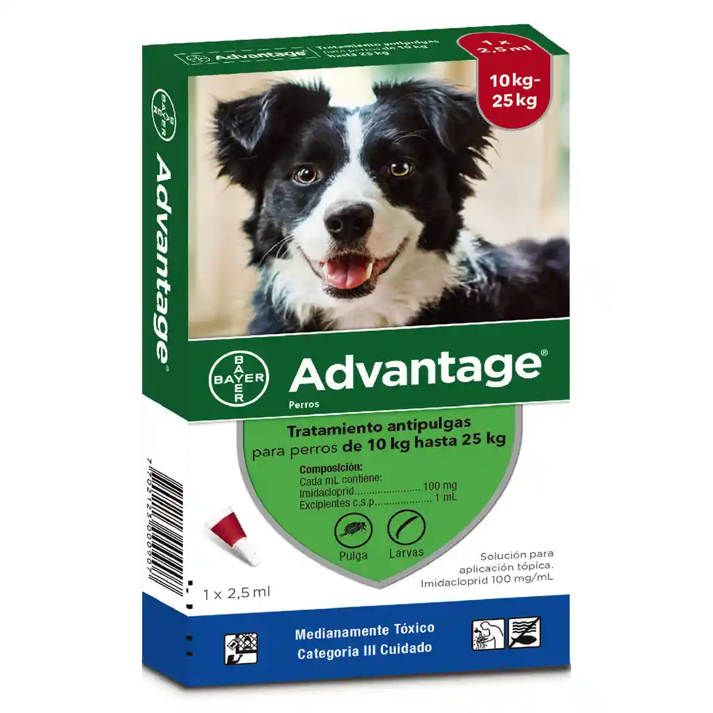 Advantage Solución Antipulgas Perros 10-25 Kg (100 mg)