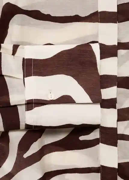 Camisa Koni Crudo Talla M Mujer Mango