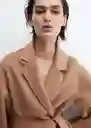 Abrigo Batin Camel Talla XL Mujer Mango