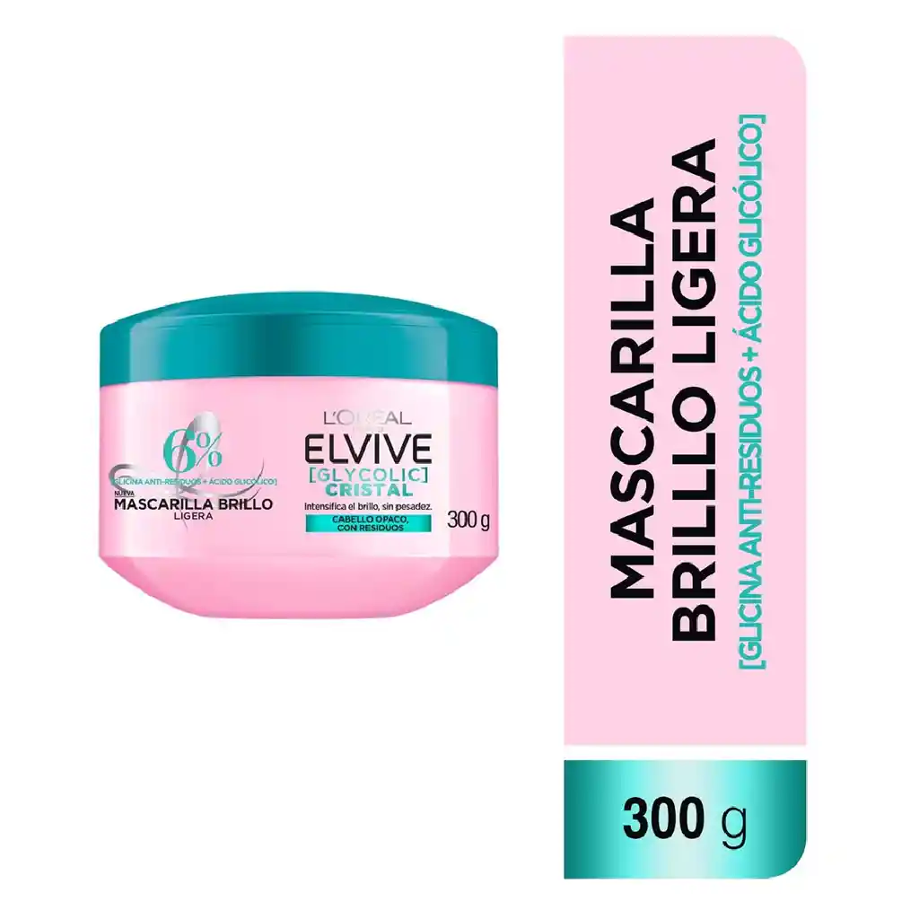 Tratamiento Capilar Elvive Glycolic Cristal Brillo Ligera