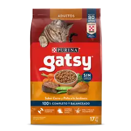 Comida para Gatos Purina Gatsy pollo y carne 17kg