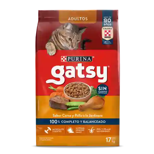 Comida para Gatos Purina Gatsy pollo y carne 17kg