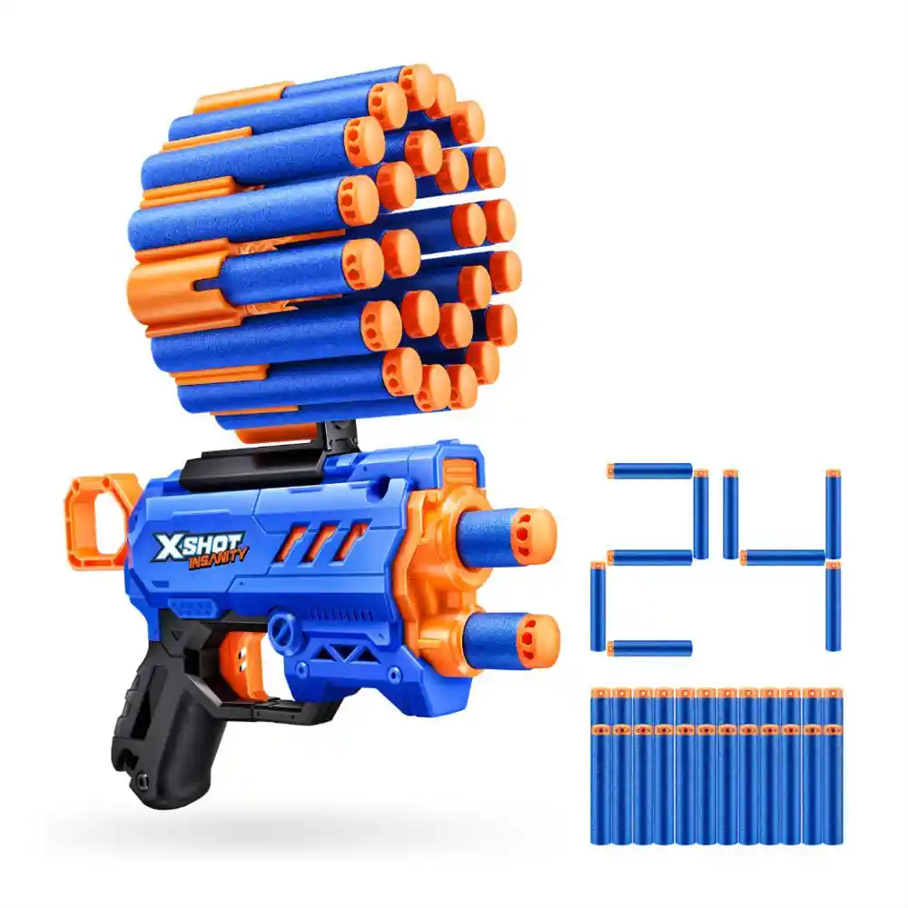 Lanzador de Dardos Xshot Insanity Micro Mas 24 Dardos