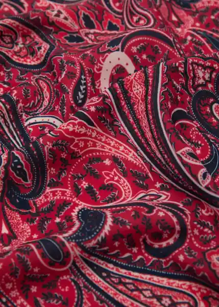 Pañuelo Bari2 Rojo Talla 99 Mujer Mango