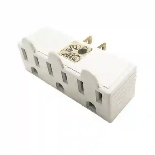 Multitoma de Pared 3 Salidas Polo a Tierra Blanco Ferrenovo Fn23995