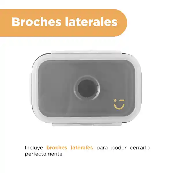 Contenedor de Alimentos Silicona Serie Silver Grey Negro Miniso