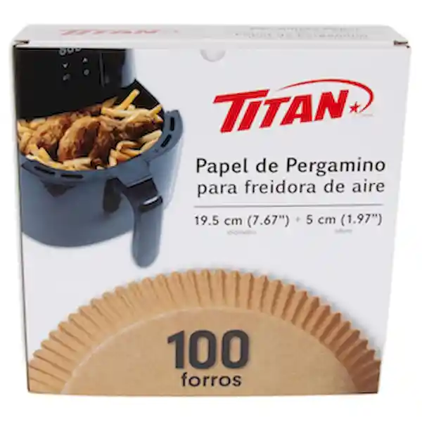 Titan Papel Antiadherente Para Freidora de Aire 19.5 cm / 7.6