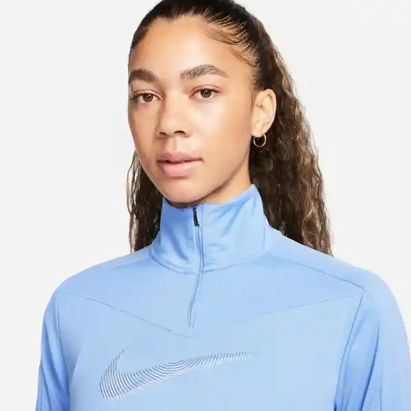 Nike Camiseta W Df Swoosh Hbr Hz Pacer Para Mujer Azul Talla L