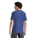 Adidas Camiseta Stretch Manga Corta Hombre Azul Oscuro Talla M