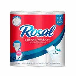 Rosal Papel Higiénico Tamaño XXG Triple Hoja Ultra Confort X12