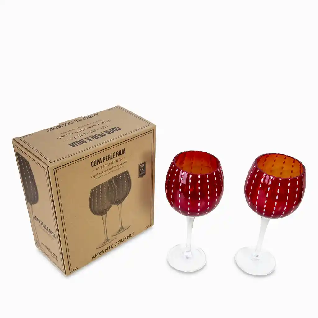 Copa Perlé Roja 530 mL Ambiente Gourmet
