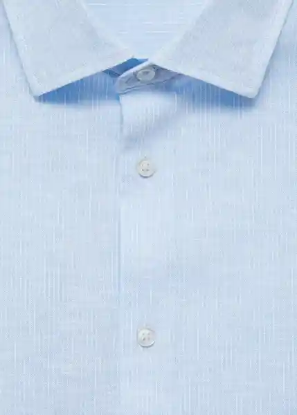 Camisa Emma Celeste Talla L Hombre Mango