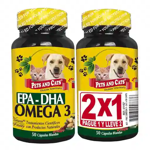 Natural Freshly Oferta Omega 3 Pets And Cats X 50 Capsulas 2X1