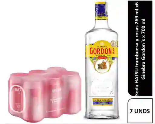 Combo Hatsu 6Pack+ Ginebra Gordons X700 mL