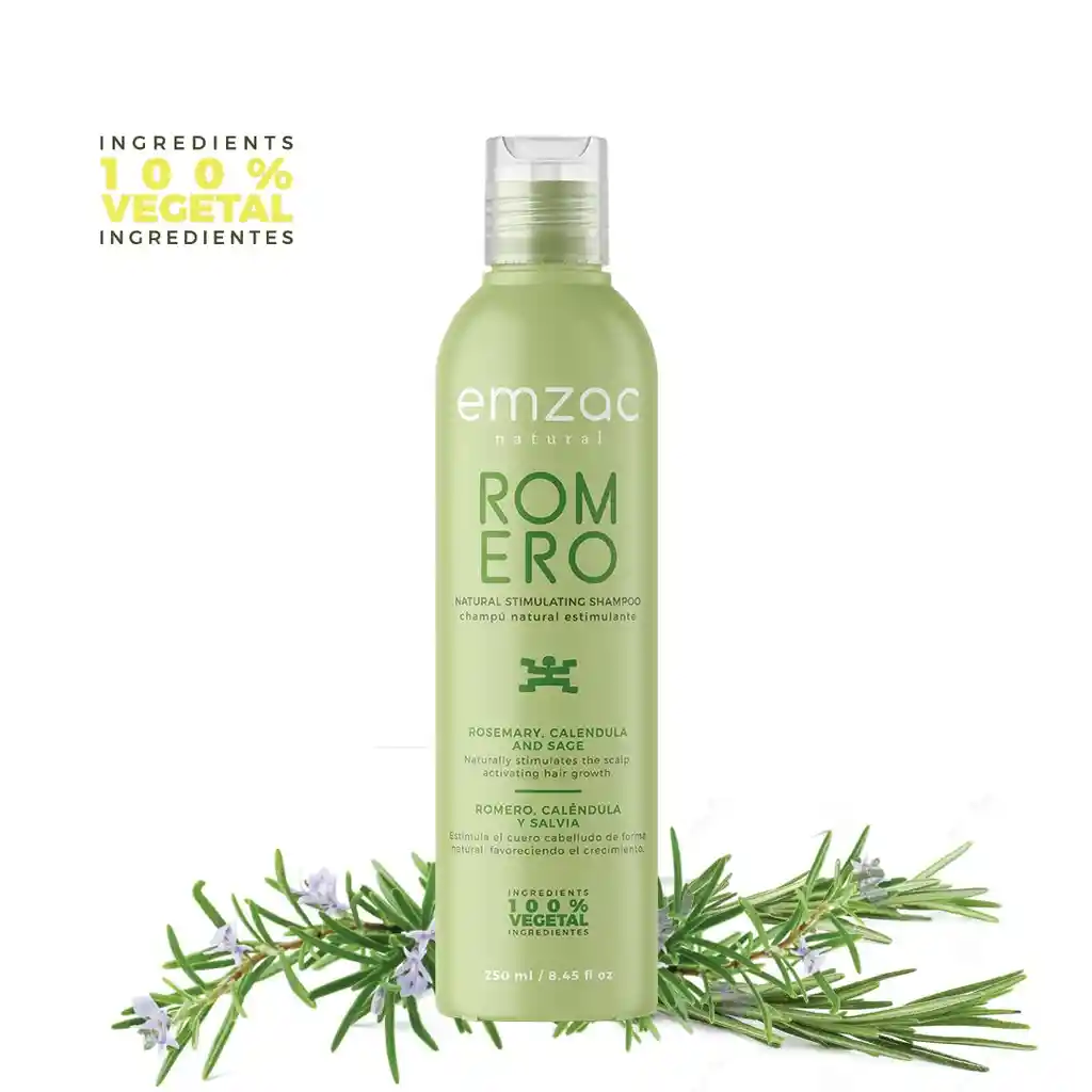 Emzac Shampoo 100 % Vegetal Romero